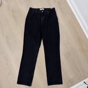 Women’s Abercrombie & Fitch The 90’s Straight Ultra High Rise Black Jeans 28/6R